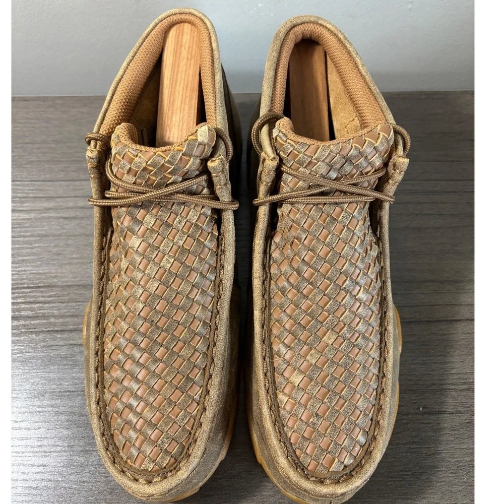 NWOT Twisted X Driving Moc Bomber Tan Patchwork Chukka‎ Boots YDMOO30 Size 6M